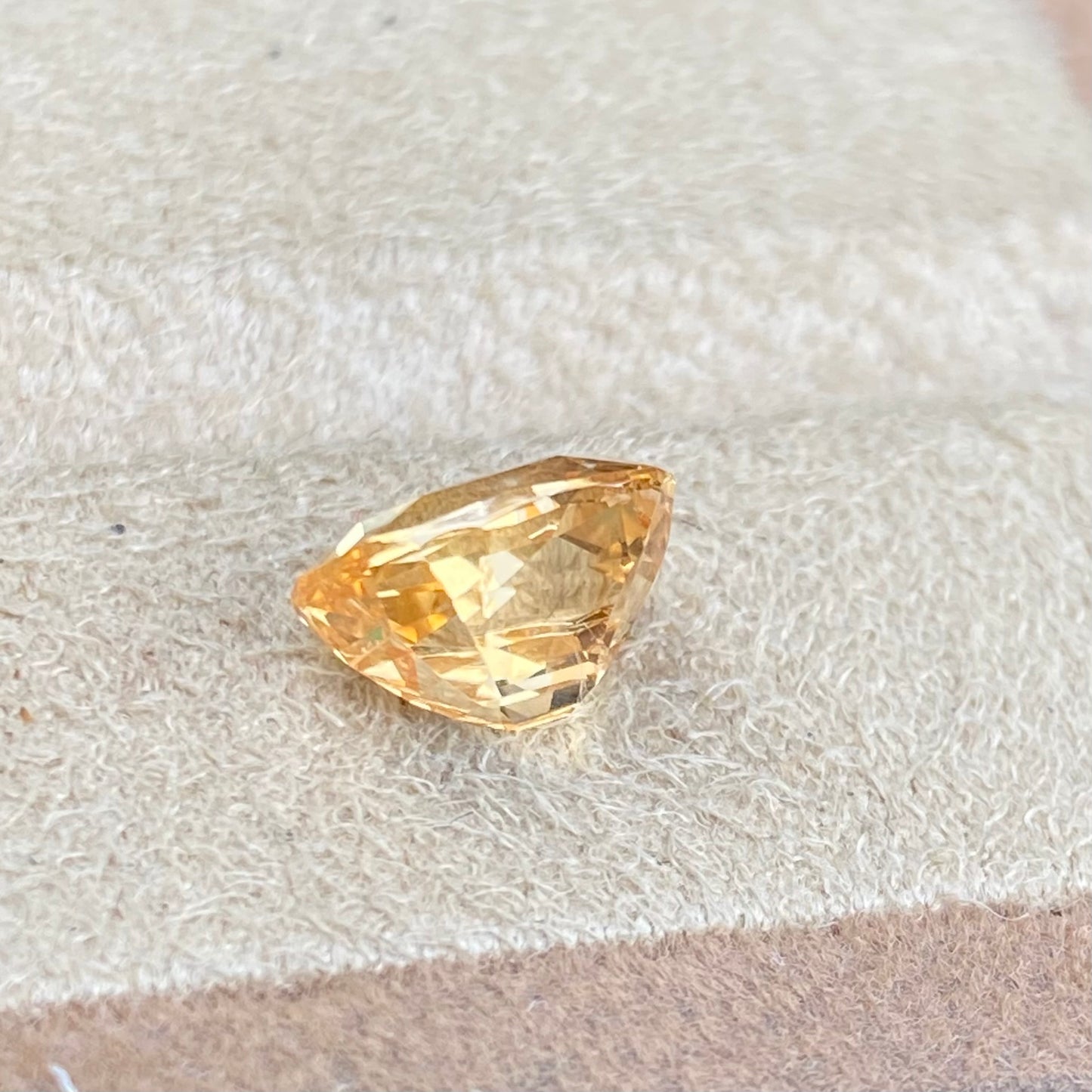 3.65 carat Peach Sapphire No Heat