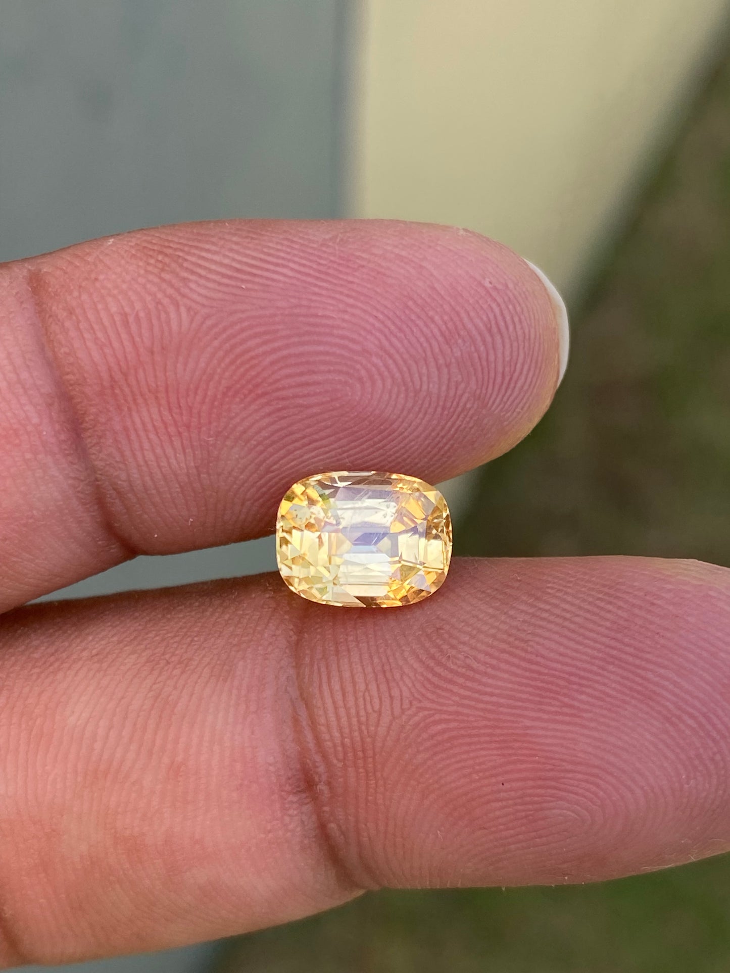 3.65 carat Peach Sapphire No Heat