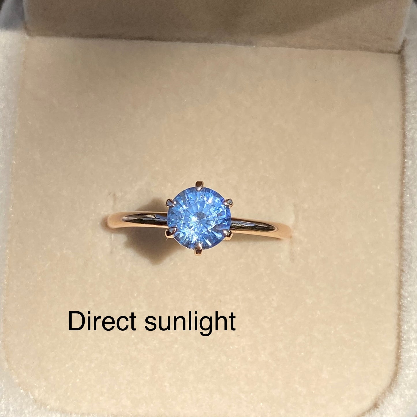 Light Blue Sapphire solitaire ring 14K gold, Pastel sapphire Engagement ring