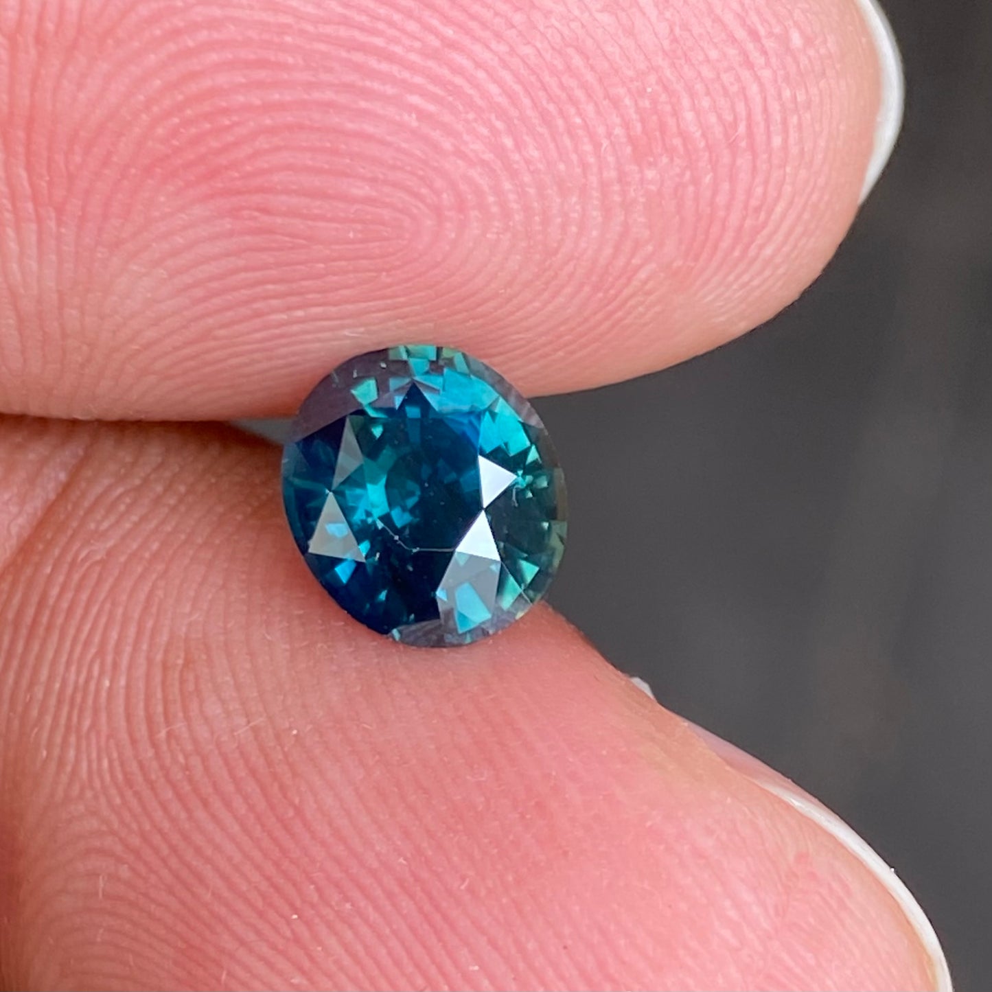 2 Carat Oval Blue Green Sapphire, Teal Sapphire