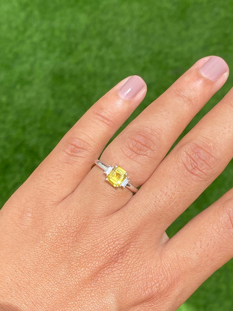Yellow Sapphire Diamond ring