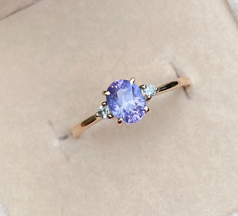 Lilac Sapphire Engagement Ring