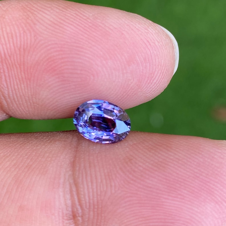 Purple Sapphire Engagement Ring, Oval Lilac Sapphire Engagement Ring